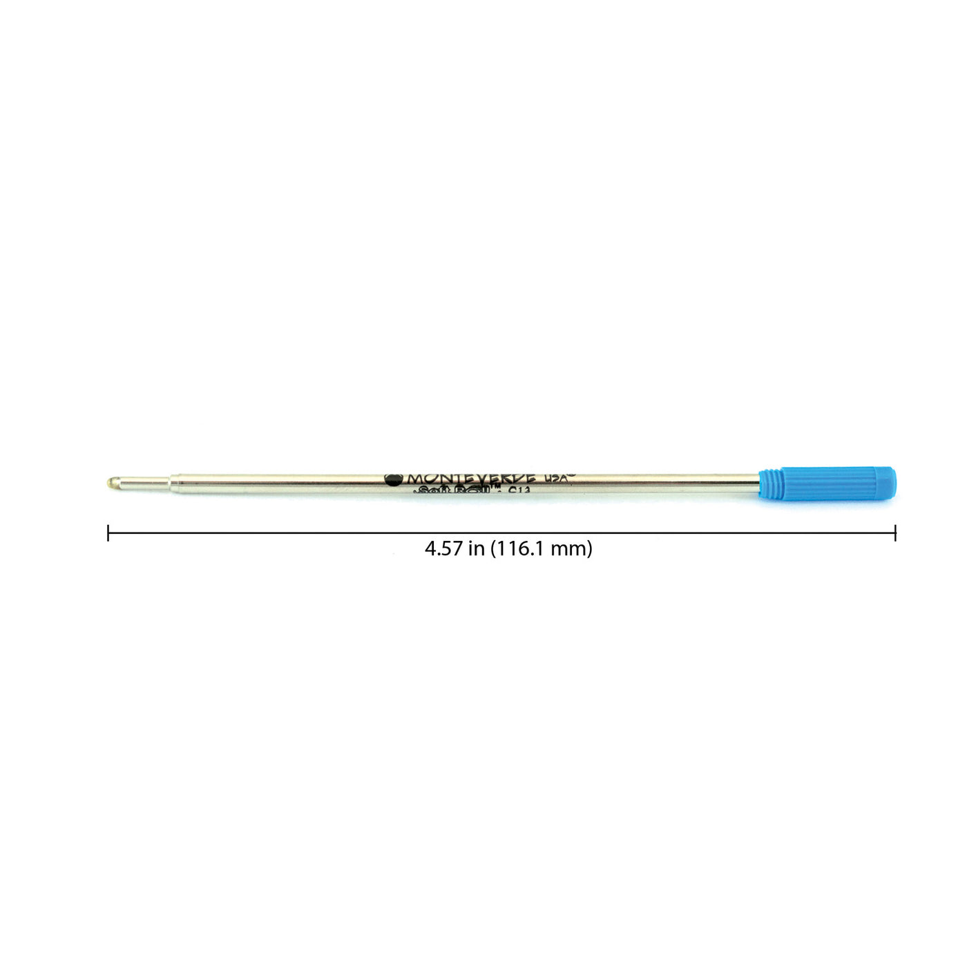 Monteverde Ball Pen Refill for Cross - Medium - Turquoise - Pack of 2 2