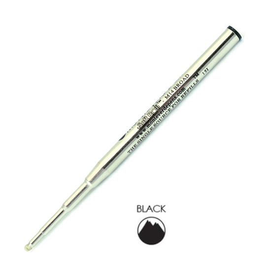 Monteverde Ball Pen Refill for Montblanc - Broad - Black - Pack of 2