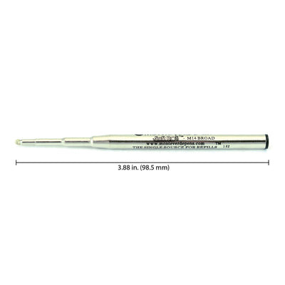 Monteverde Ball Pen Refill for Montblanc - Broad - Black - Pack of 2 3