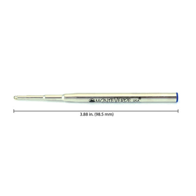 Monteverde Ball Pen Refill for Montblanc - Broad - Blue Black - Pack of 2 3