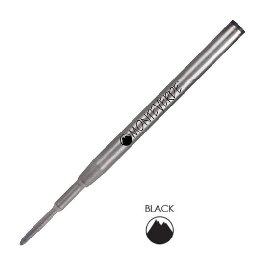 Monteverde Ball Pen Refill for Montblanc - Medium - Black - Pack of 2