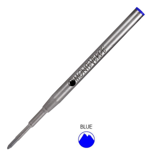Monteverde Ball Pen Refill for Montblanc - Medium - Blue - Pack of 2