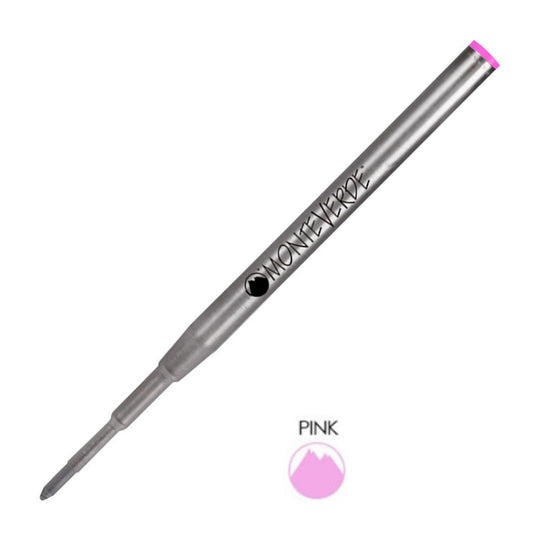 Monteverde Ball Pen Refill for Montblanc - Medium - Pink - Pack of 2