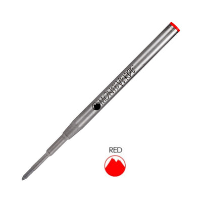 Monteverde Ball Pen Refill for Montblanc - Medium - Red - Pack of 2 2