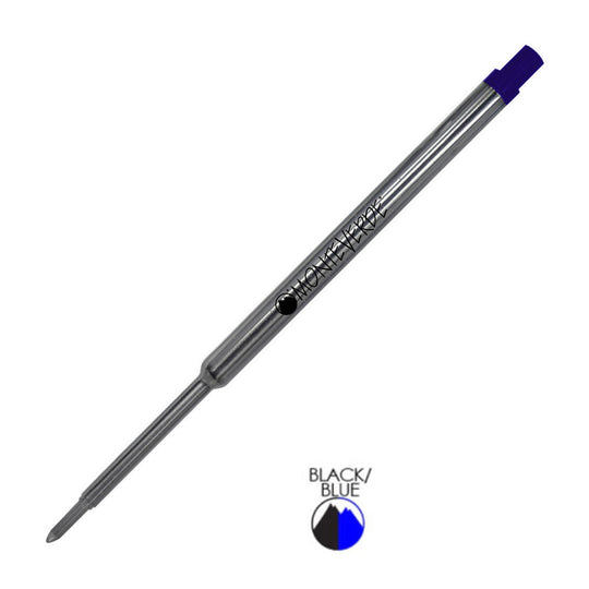 Monteverde Ball Pen Refill for Waterman - Medium - Blue Black - Pack of 2