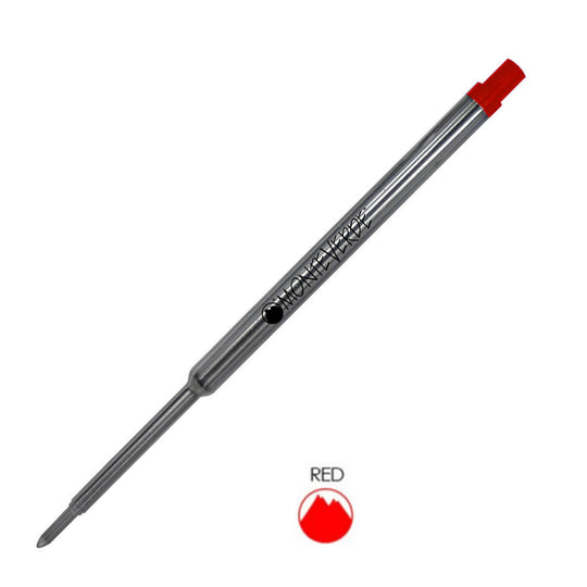 Monteverde Ball Pen Refill for Waterman - Medium - Red - Pack of 2