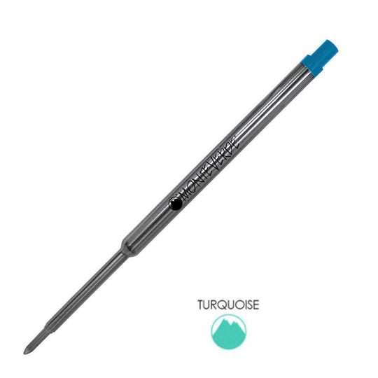 Monteverde Ball Pen Refill for Waterman - Medium - Turquoise - Pack of 2