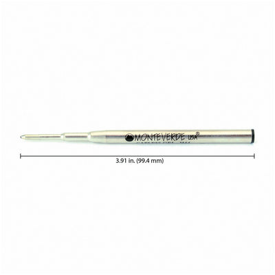 Monteverde Ceramic Gel Ball Pen Refill for Montblanc - Broad - Black - Pack of 2 3