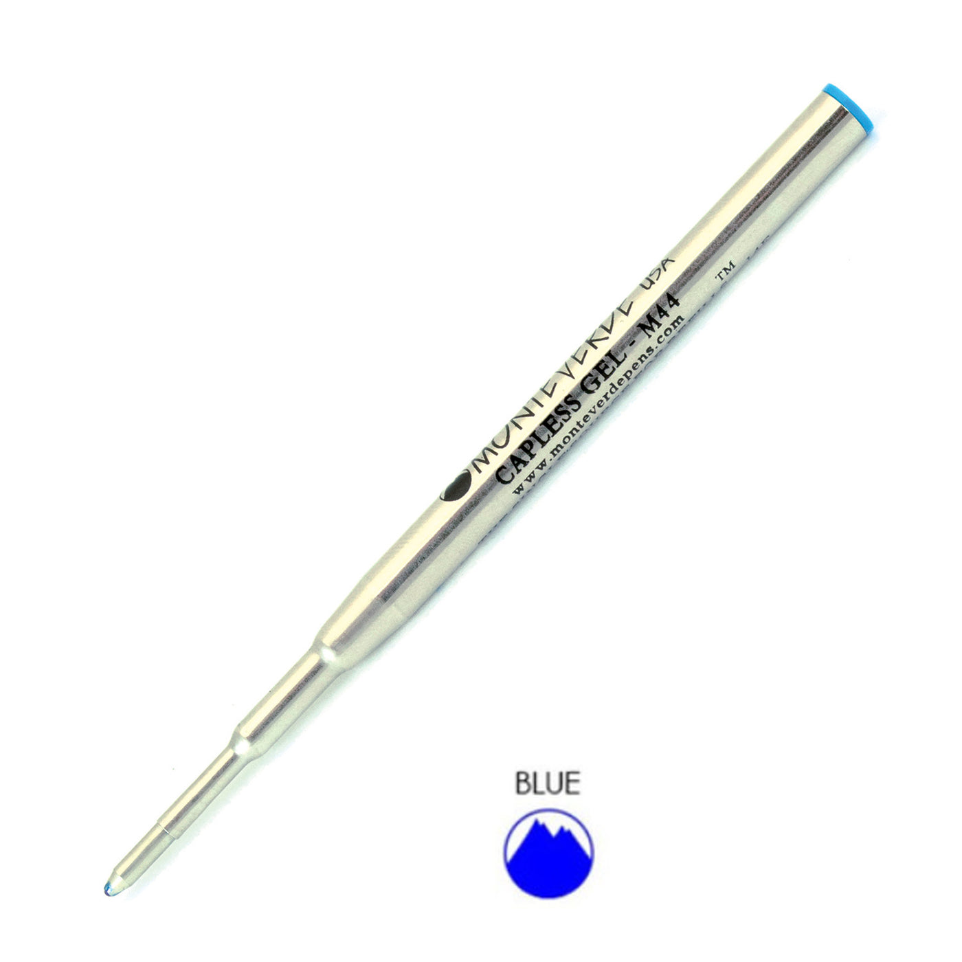 Monteverde Ceramic Gel Ball Pen Refill for Montblanc - Broad - Blue - Pack of 2 1