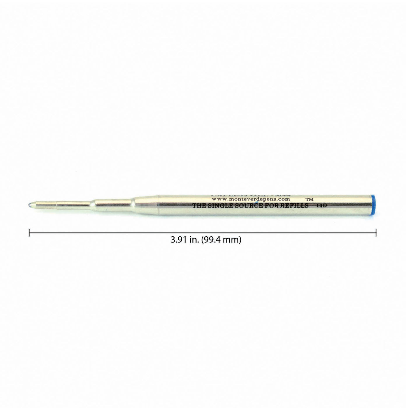 Monteverde Ceramic Gel Ball Pen Refill for Montblanc - Broad - Blue Black - Pack of 2 3