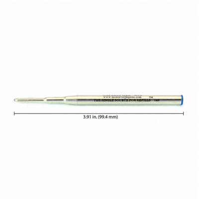 Monteverde Ceramic Gel Ball Pen Refill for Montblanc - Broad - Blue Black - Pack of 2 3