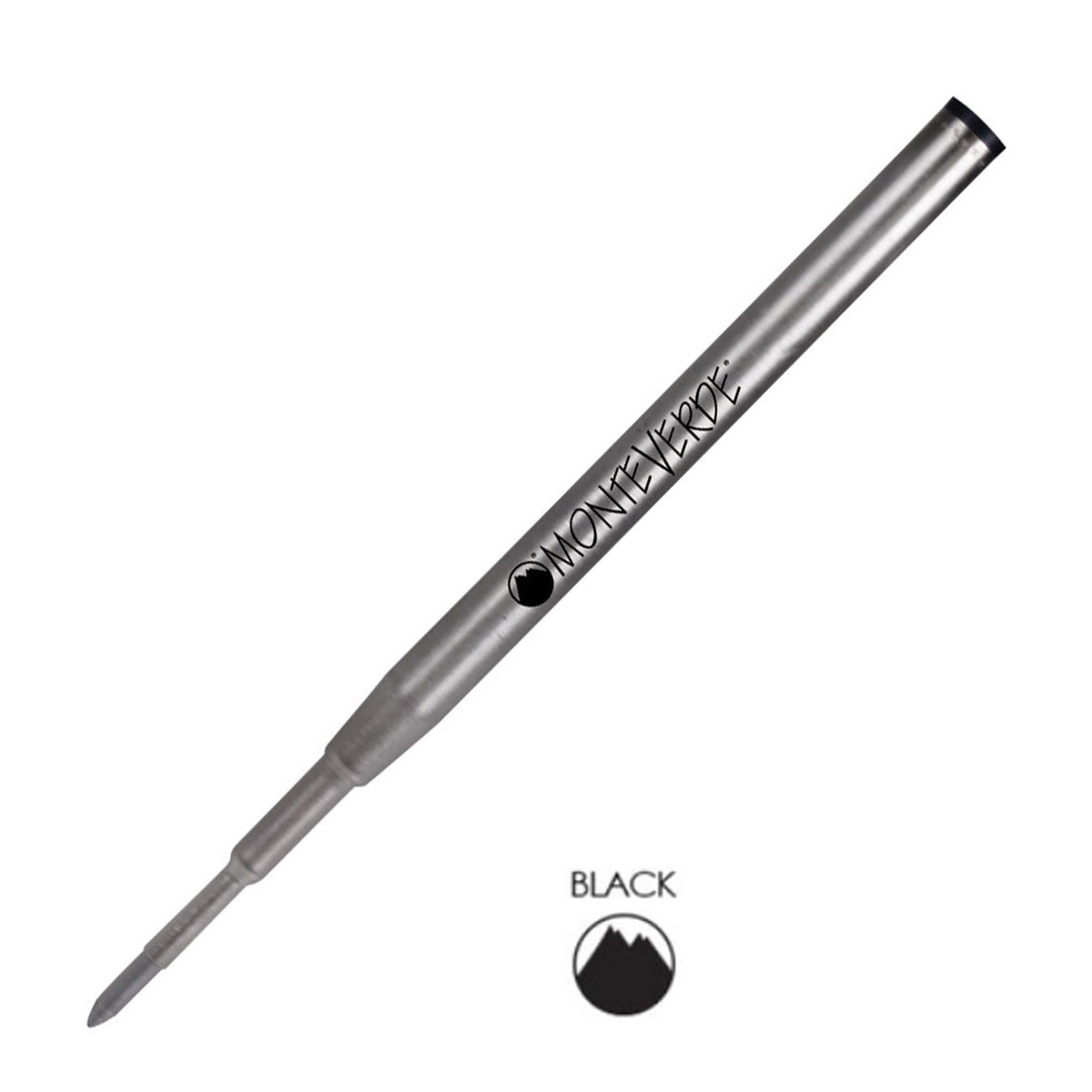 Monteverde Ceramic Gel Ball Pen Refill for Montblanc - Fine - Black - Pack of 2 1