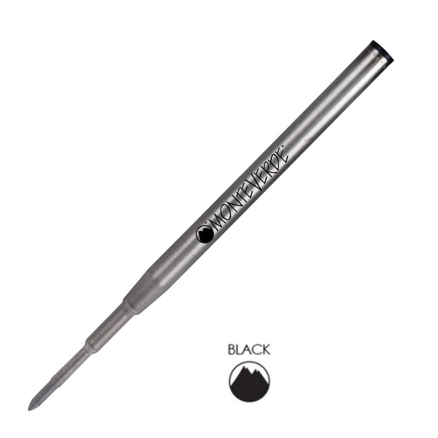 Monteverde Ceramic Gel Ball Pen Refill for Montblanc - Medium - Black - Pack of 2 1