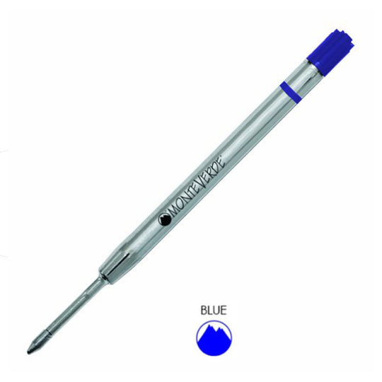 Monteverde Ceramic Gel Ball Pen Refill for Parker - Broad - Blue - Pack of 2