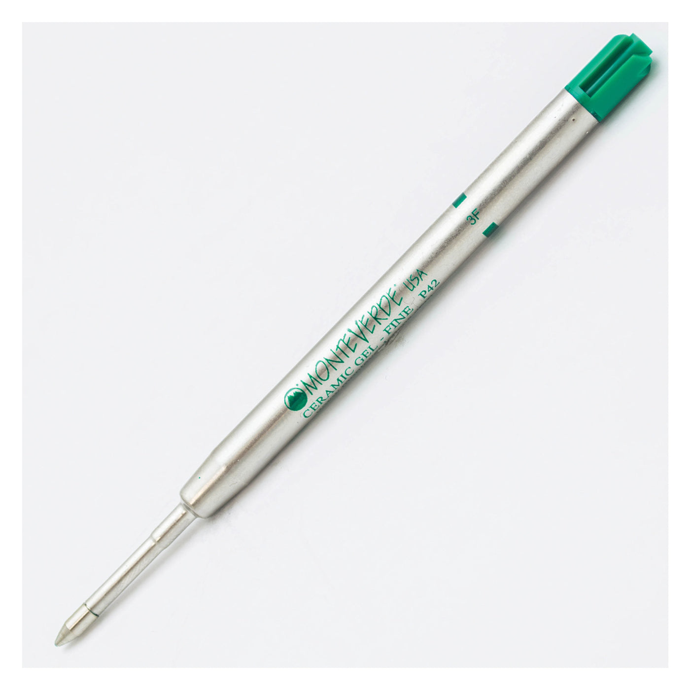 Monteverde Ceramic Gel Ball Pen Refill for Parker - Fine - Green - Pack of 2 2