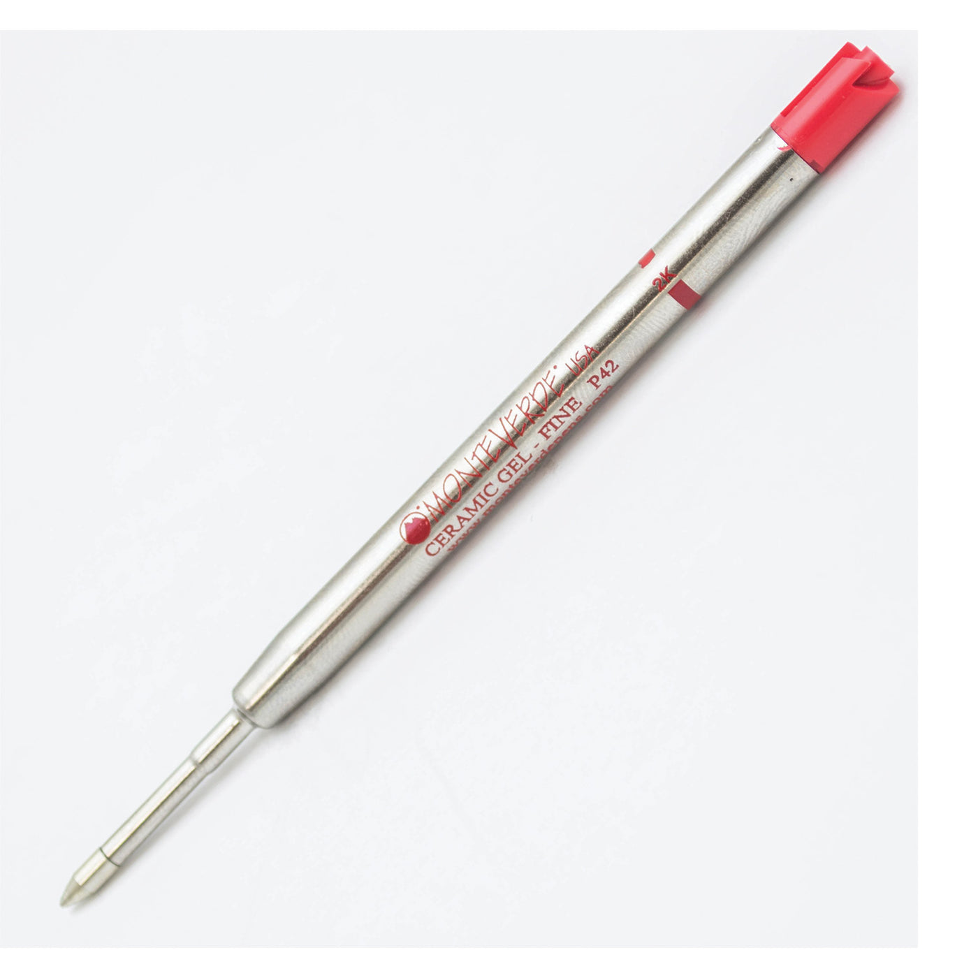 Monteverde Ceramic Gel Ball Pen Refill for Parker - Fine - Red - Pack of 2 2