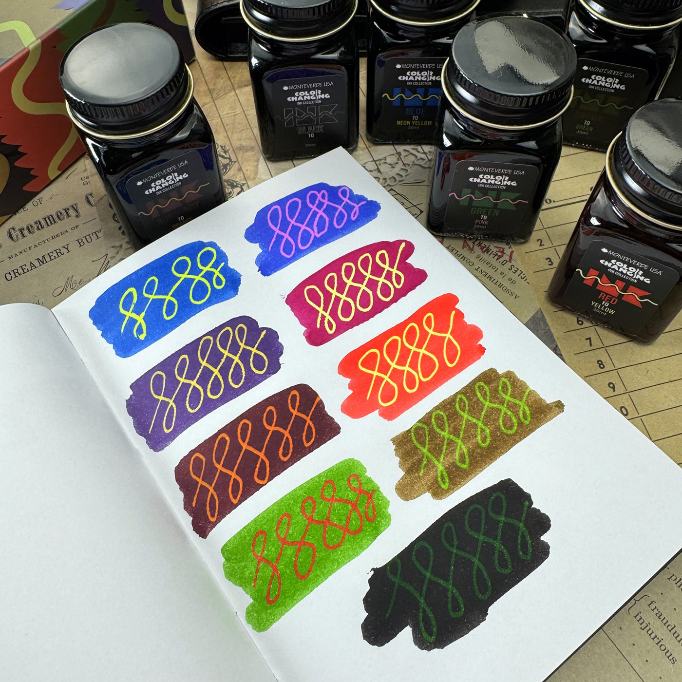 Monteverde Color Changing Ink Bottle Gift Set 4