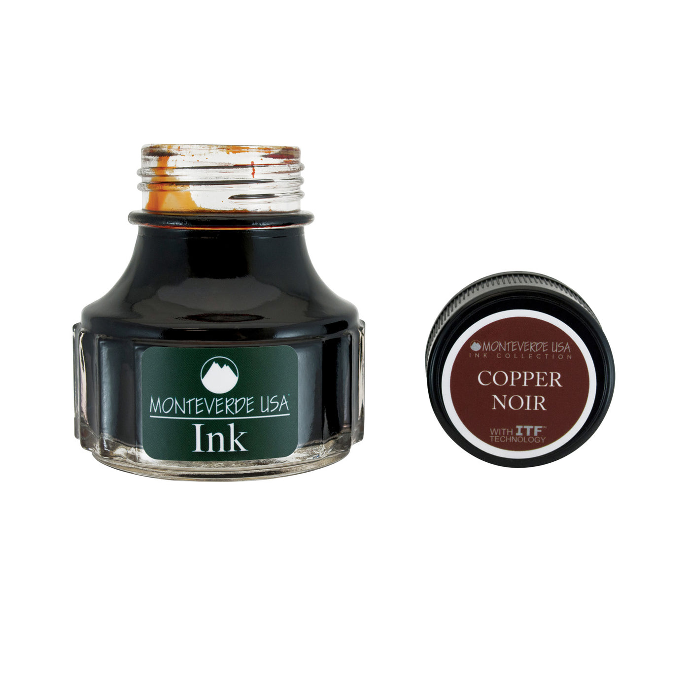 Monteverde Copper Noir Ink Bottle, Brown - 90ml 2