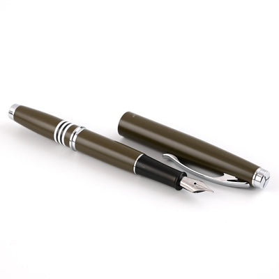 Monteverde Dakota Fountain Pen - Military Green CT 3