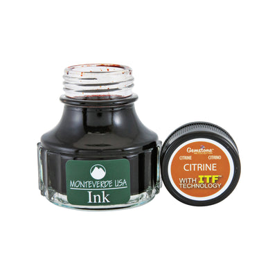 Monteverde Gemstone Citrine Ink Bottle, Orange - 90ml 2