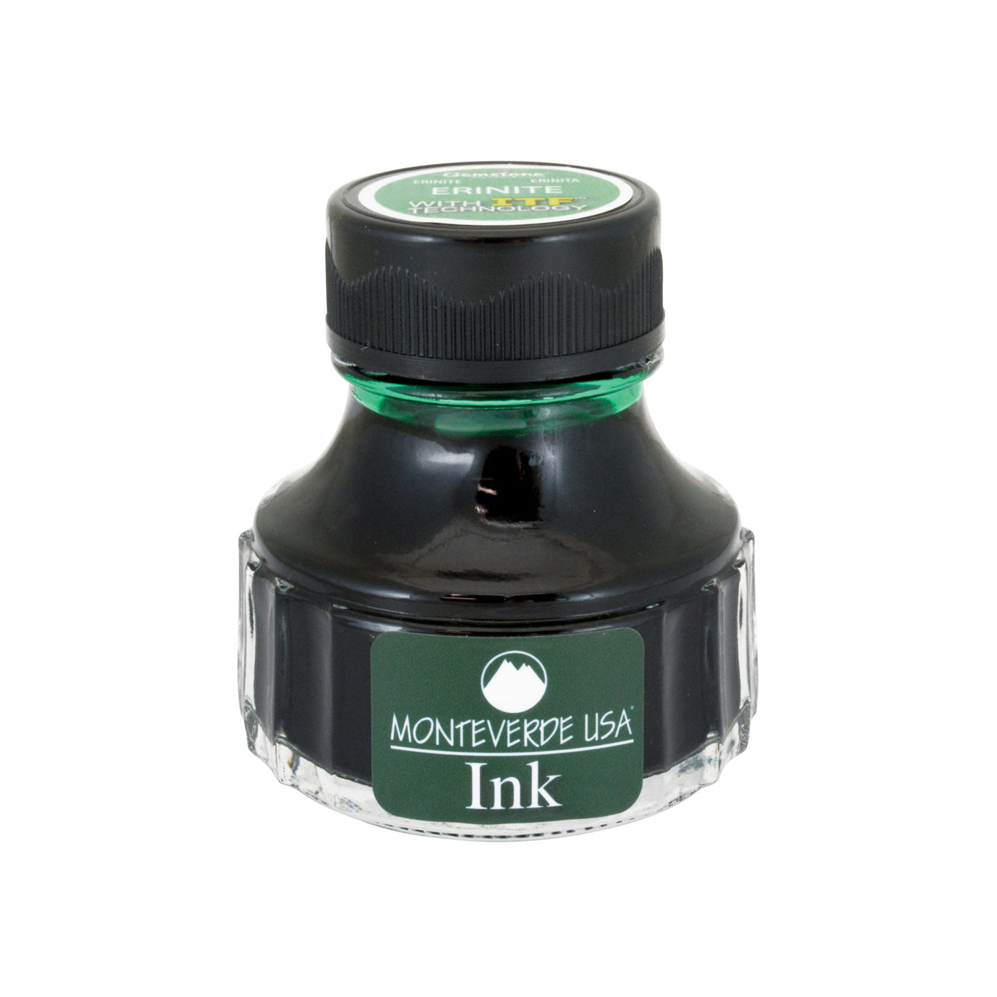 Monteverde Gemstone Erinite Ink Bottle, Light Green - 90ml 1