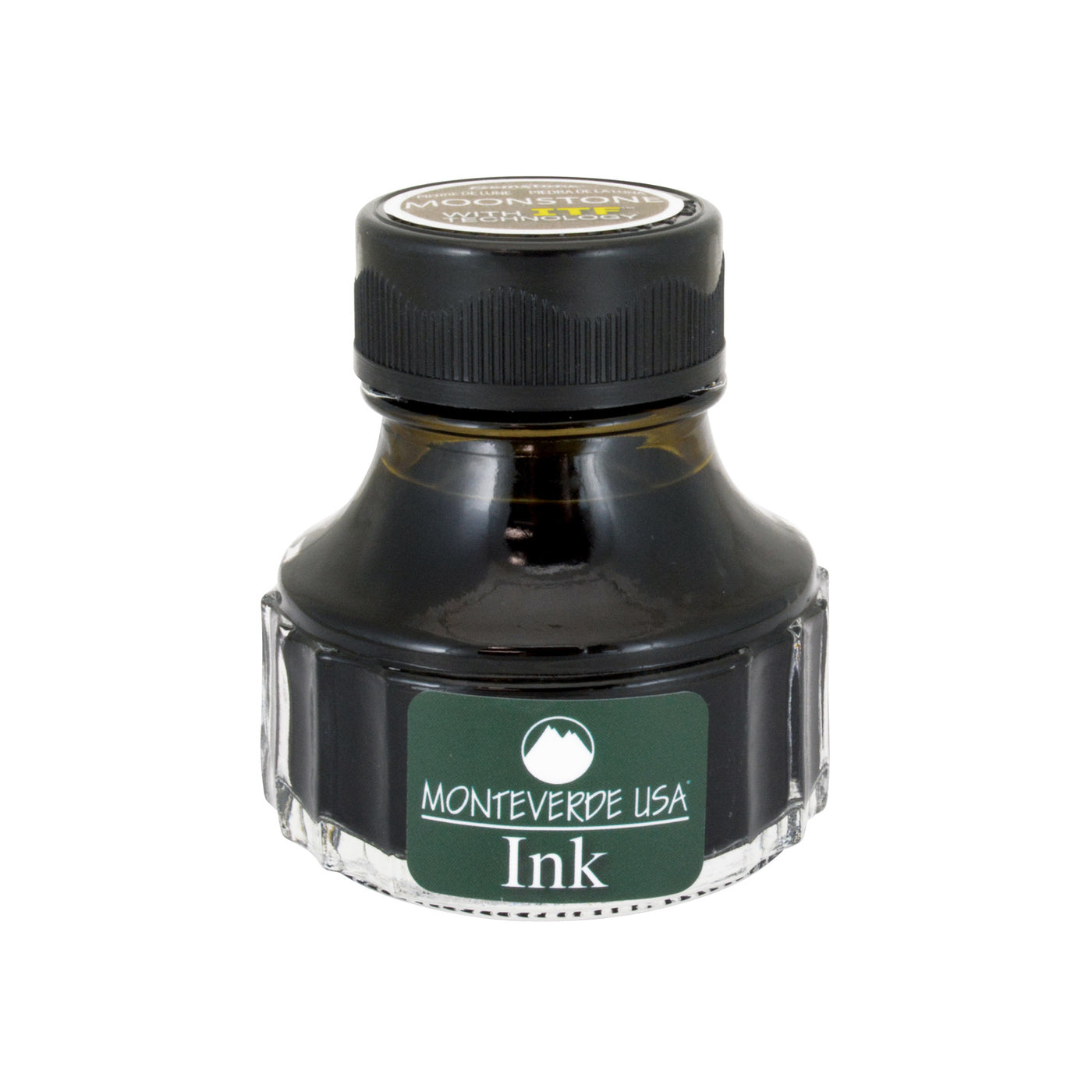 Monteverde Gemstone Moonstone Ink Bottle, Dark Brown - 90ml 1