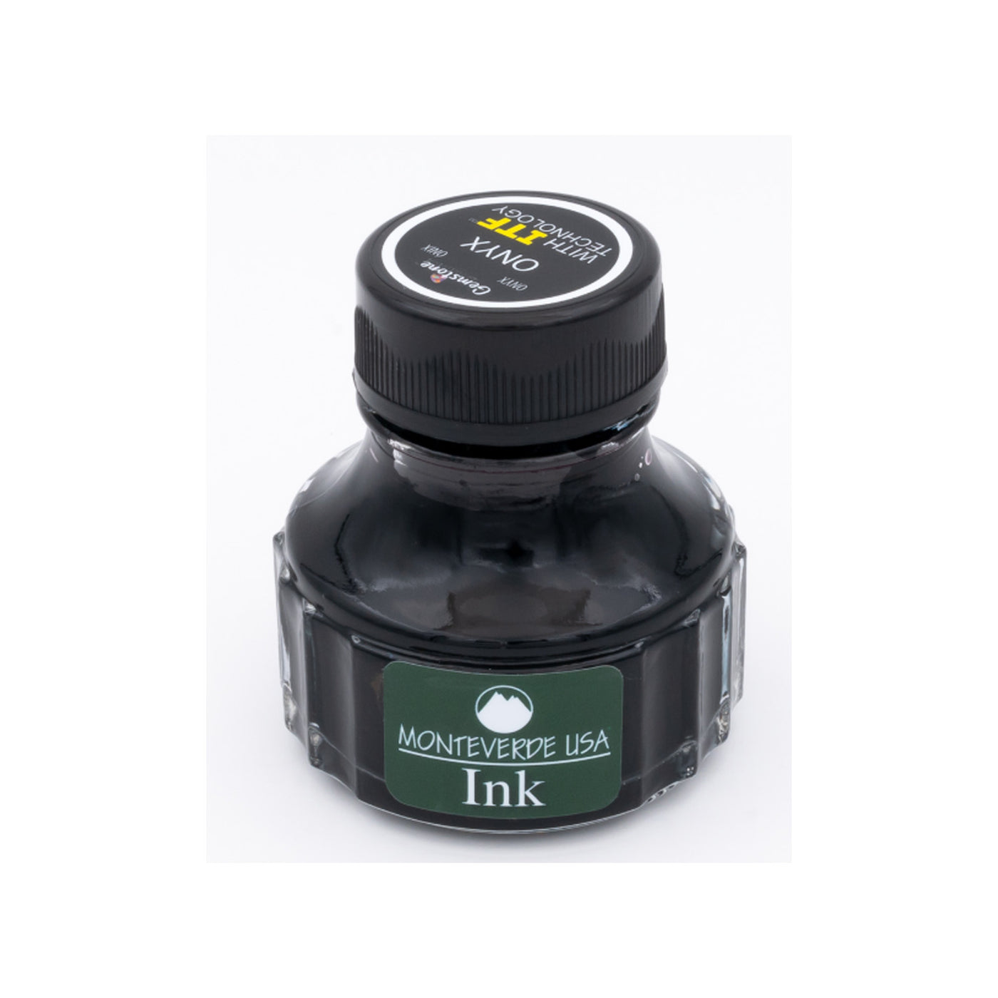 Monteverde Gemstone Onyx Ink Bottle, Black - 90ml 1