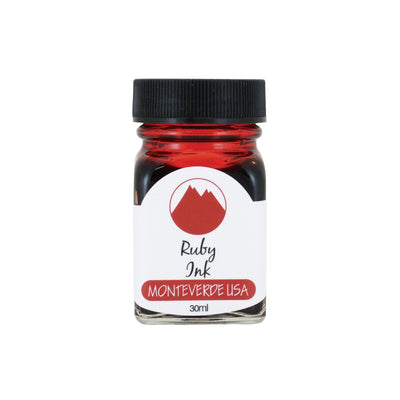 Monteverde Gemstone Ruby Ink Bottle, Red - 30ml 1