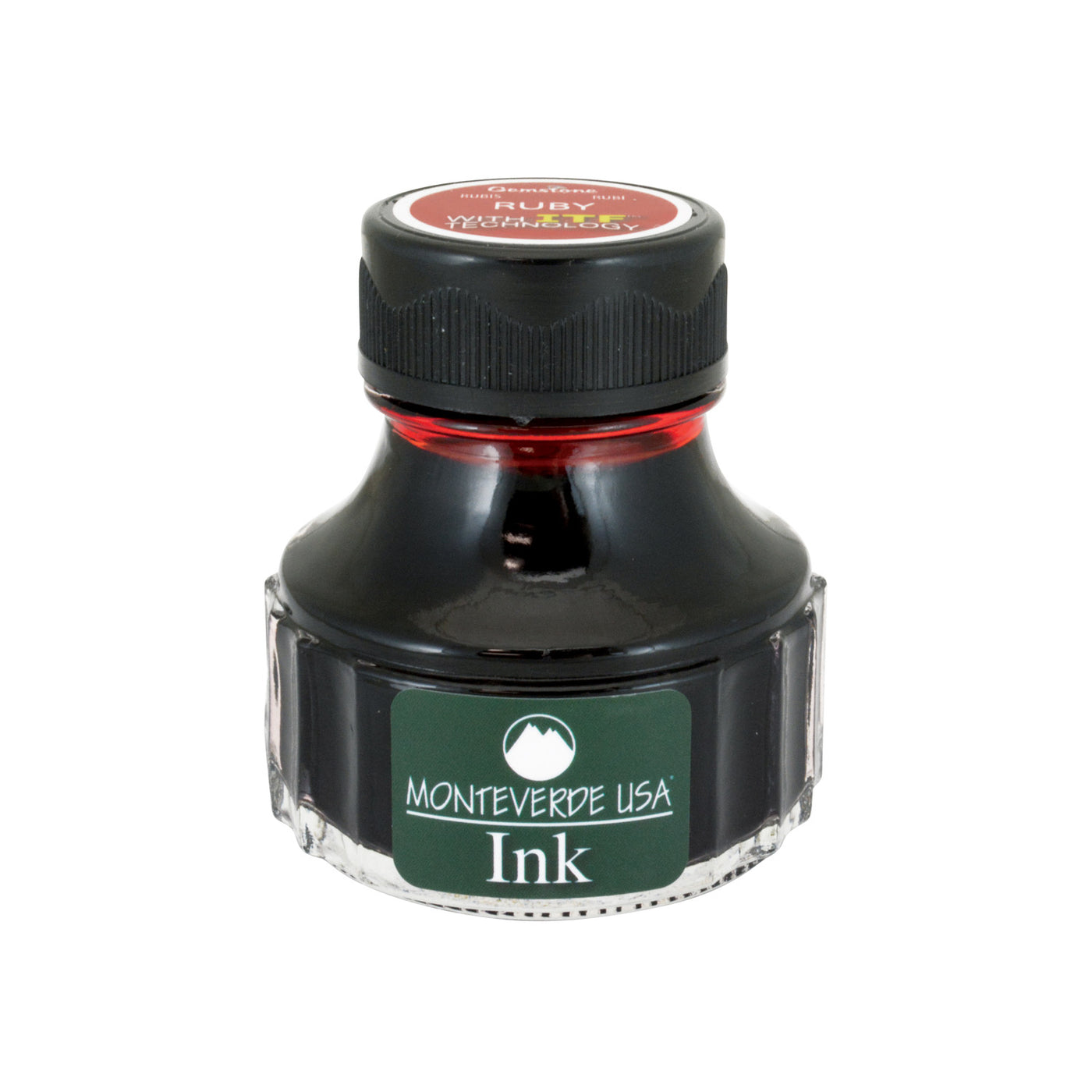 Monteverde Gemstone Ruby Ink Bottle, Red - 90ml 1