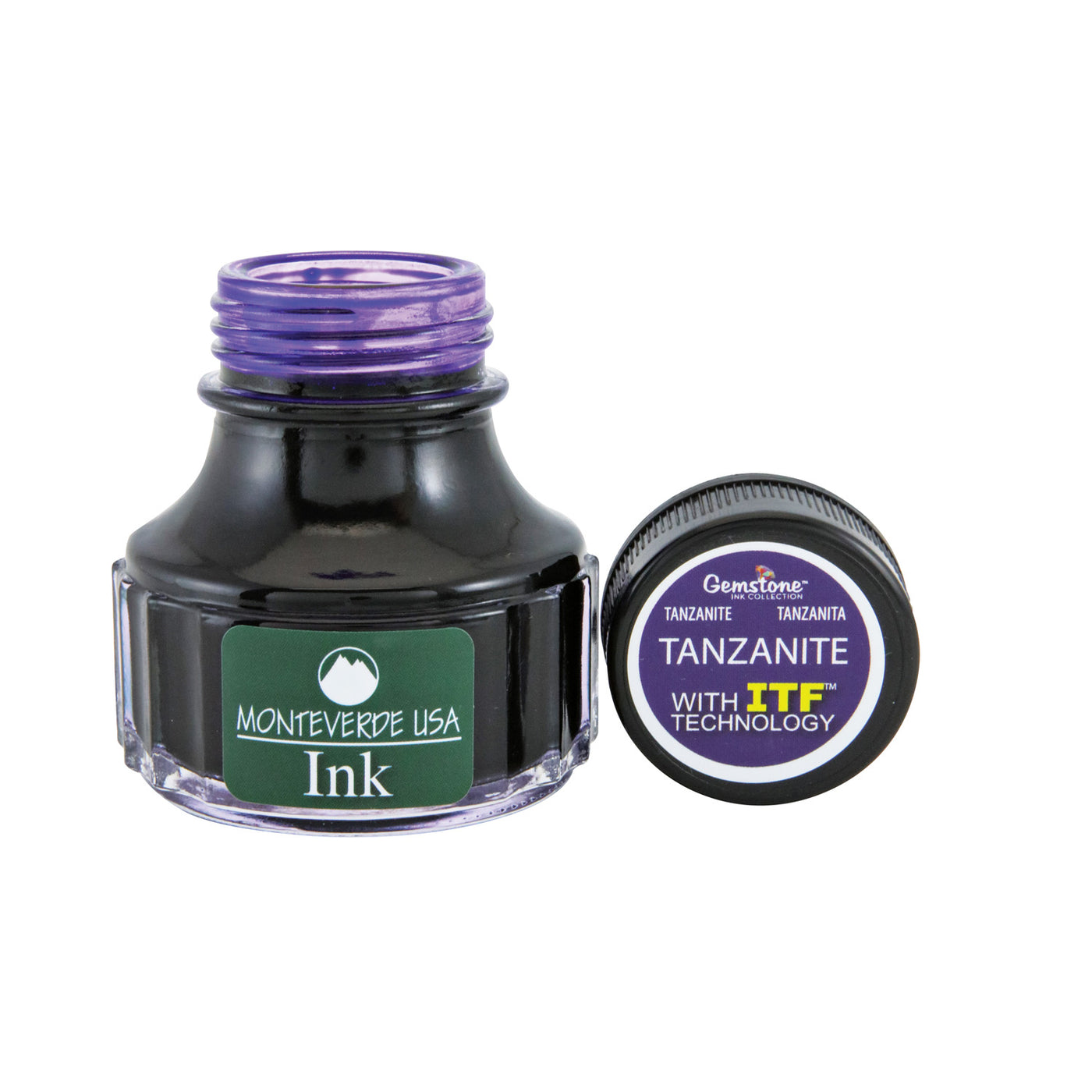 Monteverde Gemstone Tanzanite Ink Bottle, Dark Purple - 90ml 1