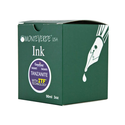 Monteverde Gemstone Tanzanite Ink Bottle, Dark Purple - 90ml 3