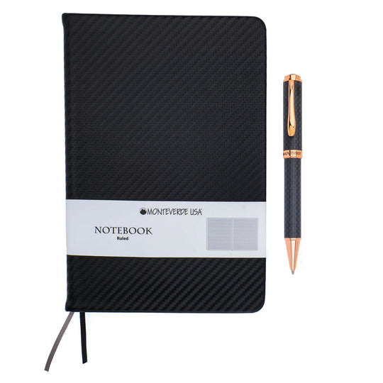 Monteverde Gift Set - Innova Carbon Fibre RGT Ball Pen with A5 Notebook