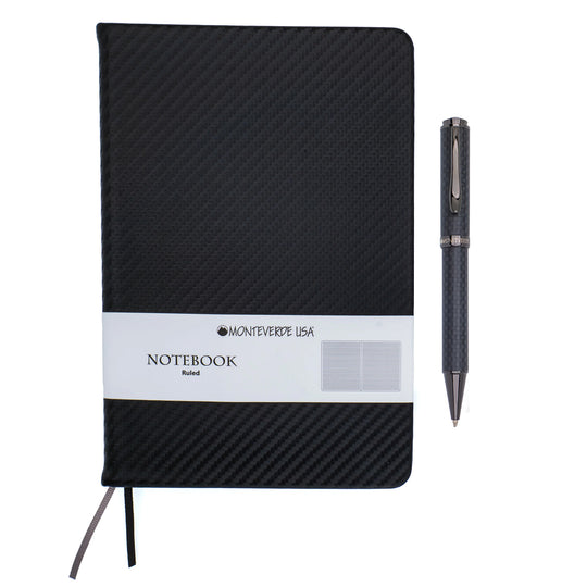 Monteverde Gift Set - Innova Carbon Fibre RT Ball Pen with A5 Notebook