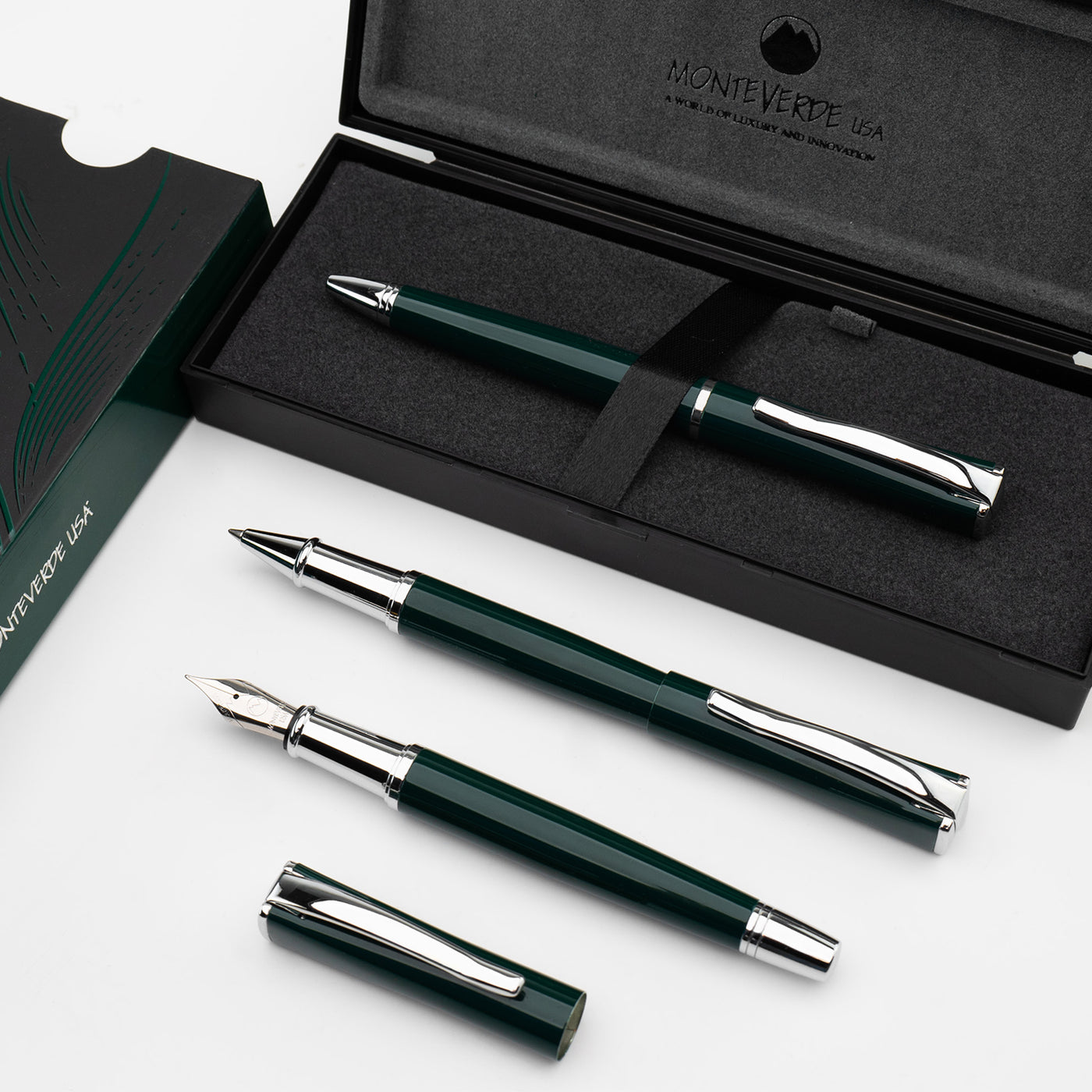 Monteverde Impressa Fountain Pen - Rolex Green CT