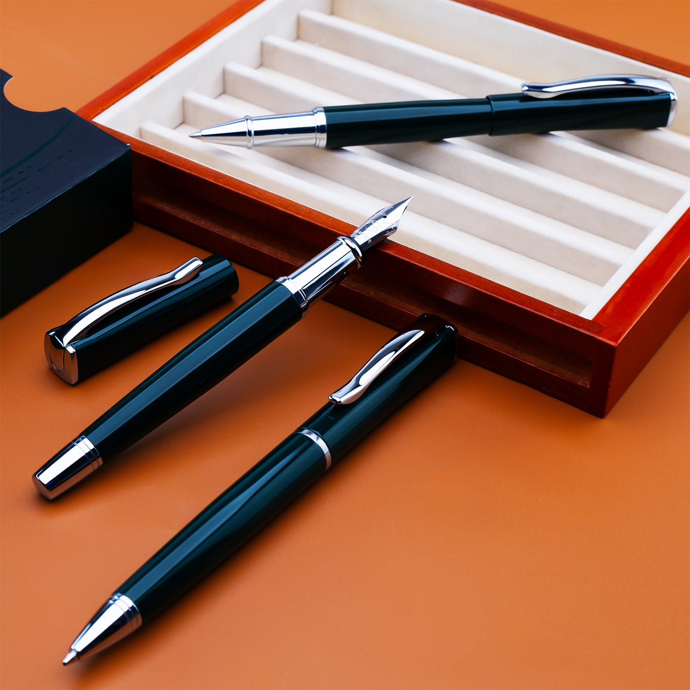 Monteverde Impressa Roller Ball Pen - Rolex Green CT