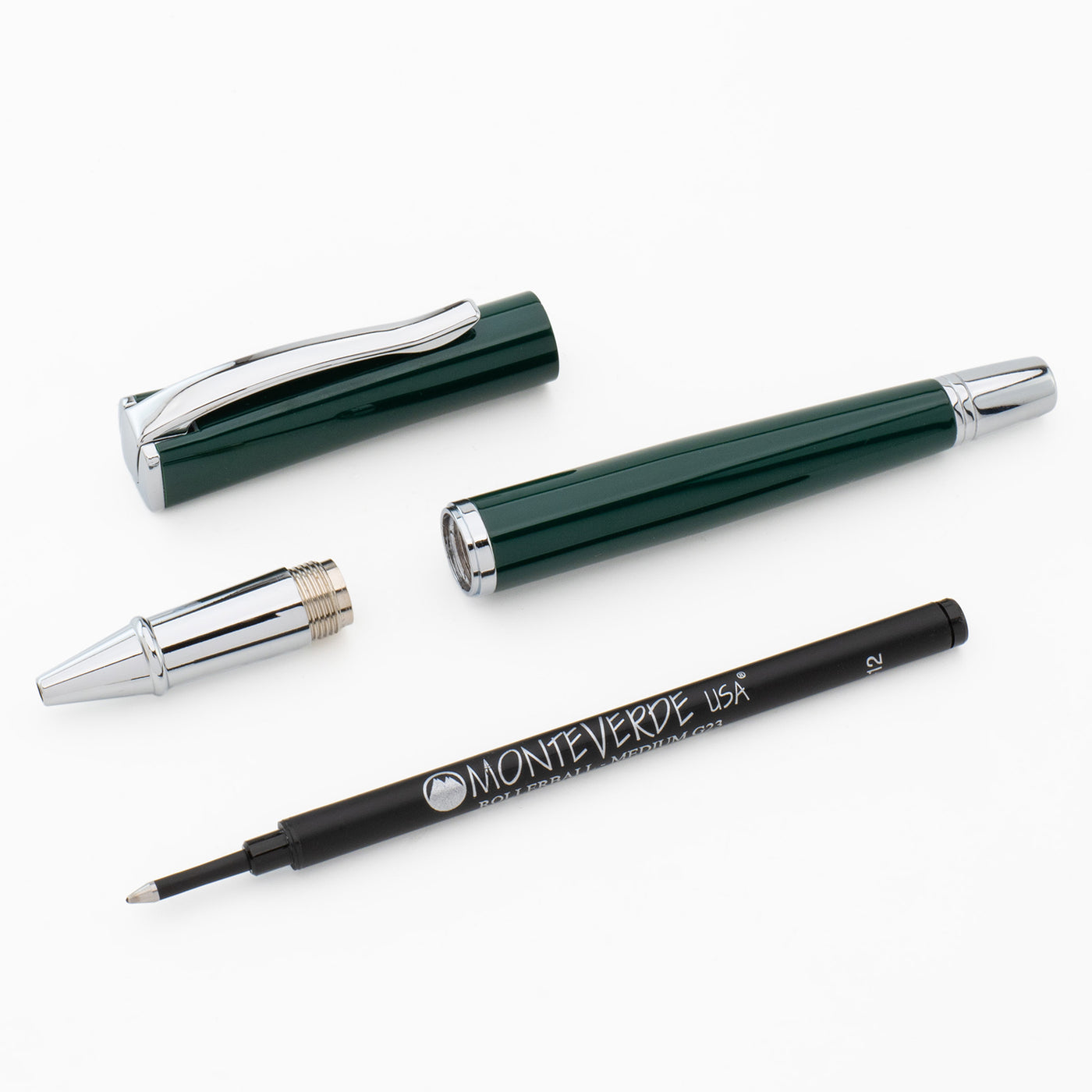 Monteverde Impressa Roller Ball Pen - Rolex Green CT