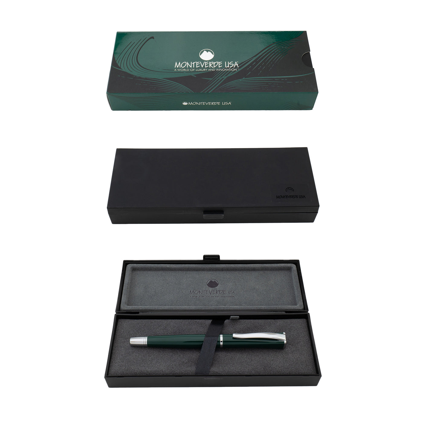 Monteverde Impressa Roller Ball Pen - Rolex Green CT