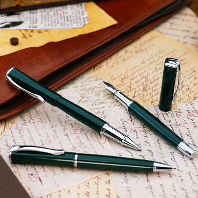 Monteverde Impressa Roller Ball Pen - Rolex Green CT