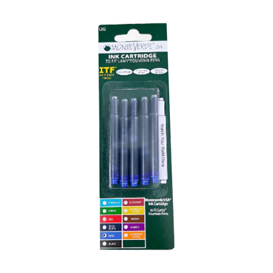 Monteverde Ink Cartridge Pack of 5 (for Lamy Fountain Pens) - Blue