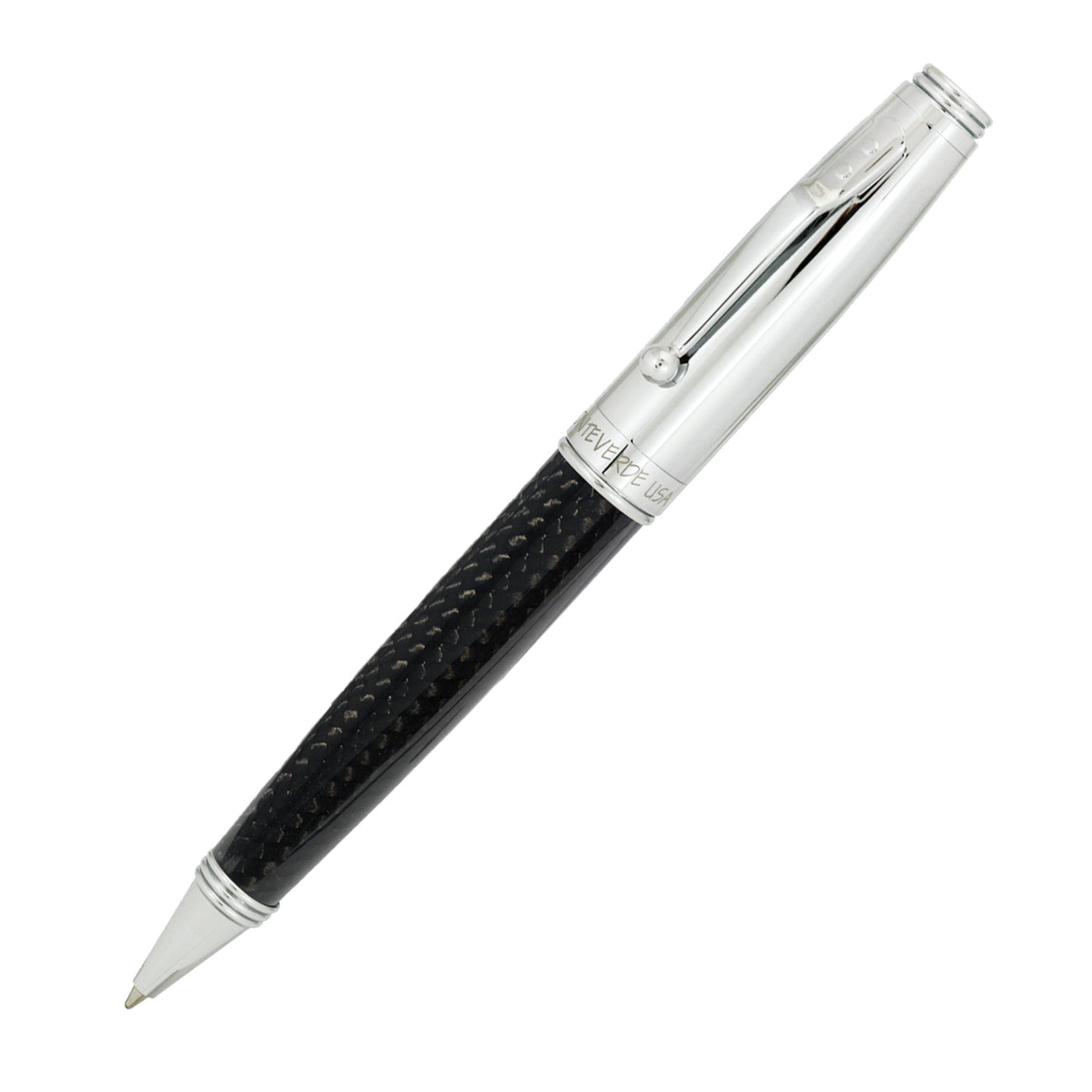 Monteverde Invincia Ball Pen - Chrome & Carbon Fibre 1