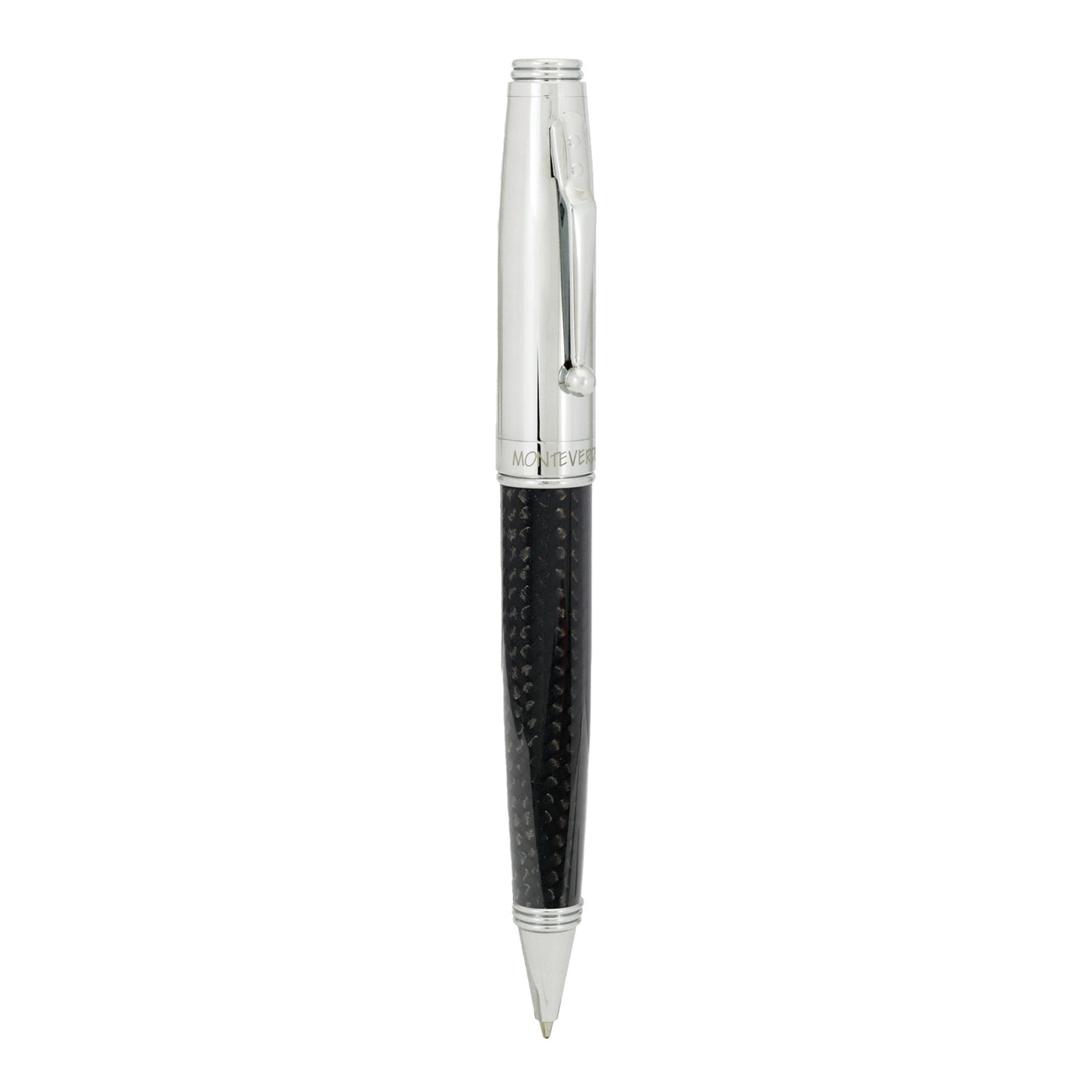 Monteverde Invincia Ball Pen - Chrome & Carbon Fibre 2