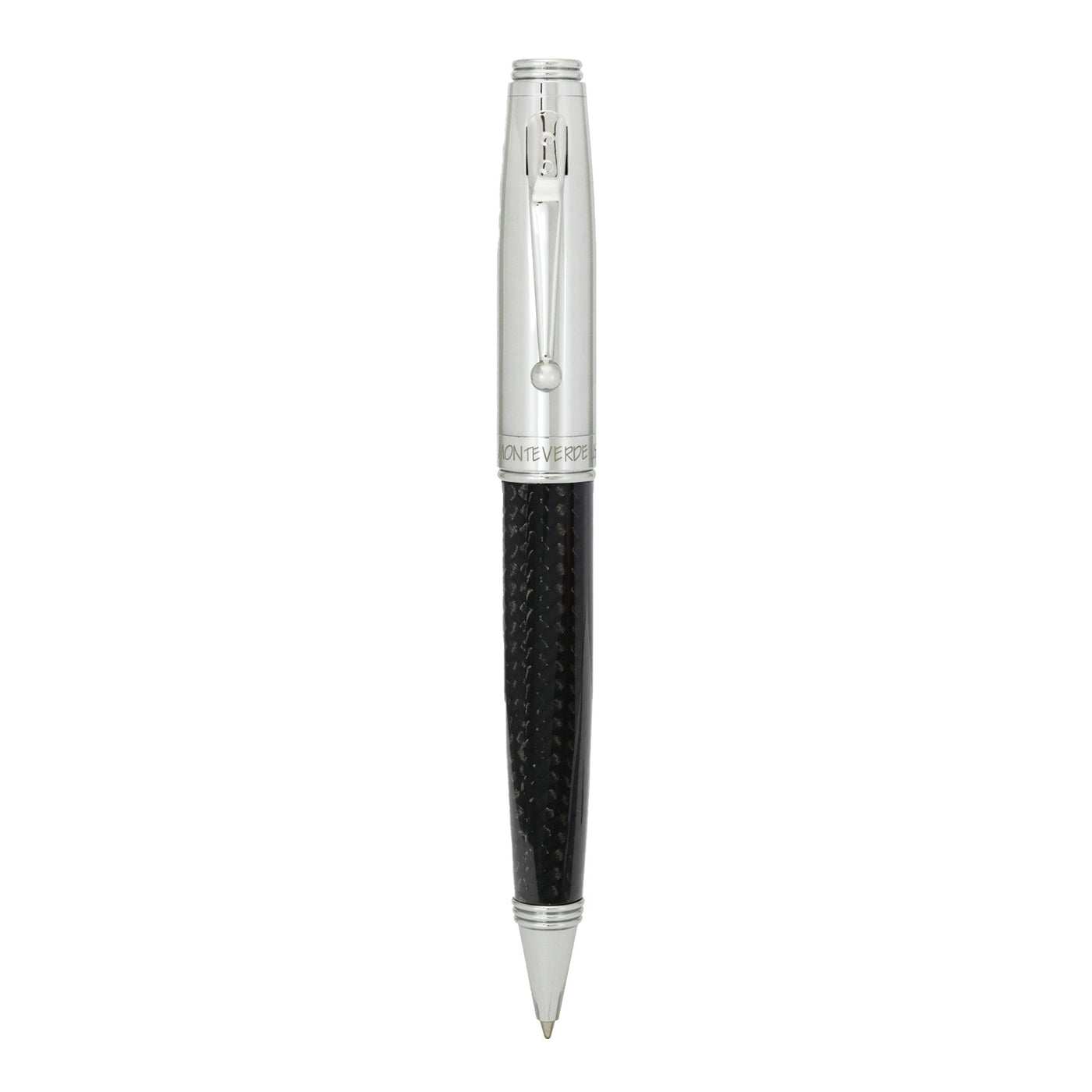 Monteverde Invincia Ball Pen - Chrome & Carbon Fibre 3