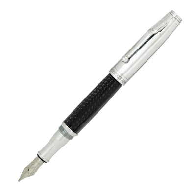 Monteverde Invincia Fountain Pen - Chrome & Carbon Fibre 8