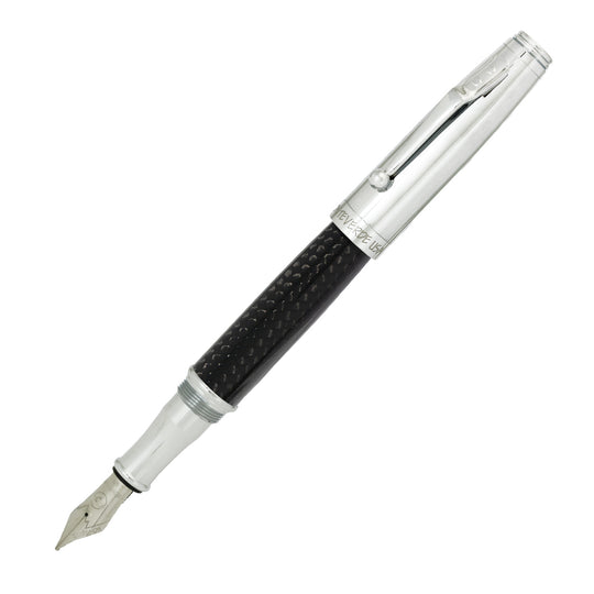 Monteverde Invincia Fountain Pen - Chrome & Carbon Fibre