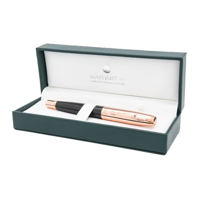 Monteverde Invincia Fountain Pen - Rosegold & Carbon Fibre 15