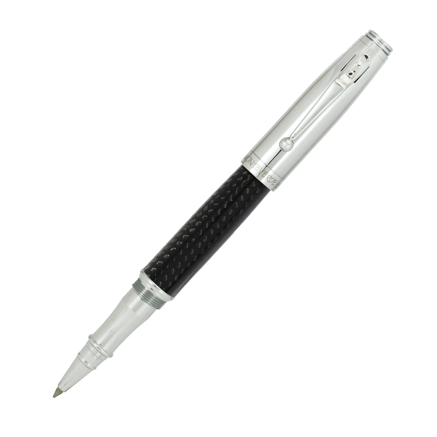 Monteverde Invincia Roller Ball Pen - Chrome & Carbon Fibre 1