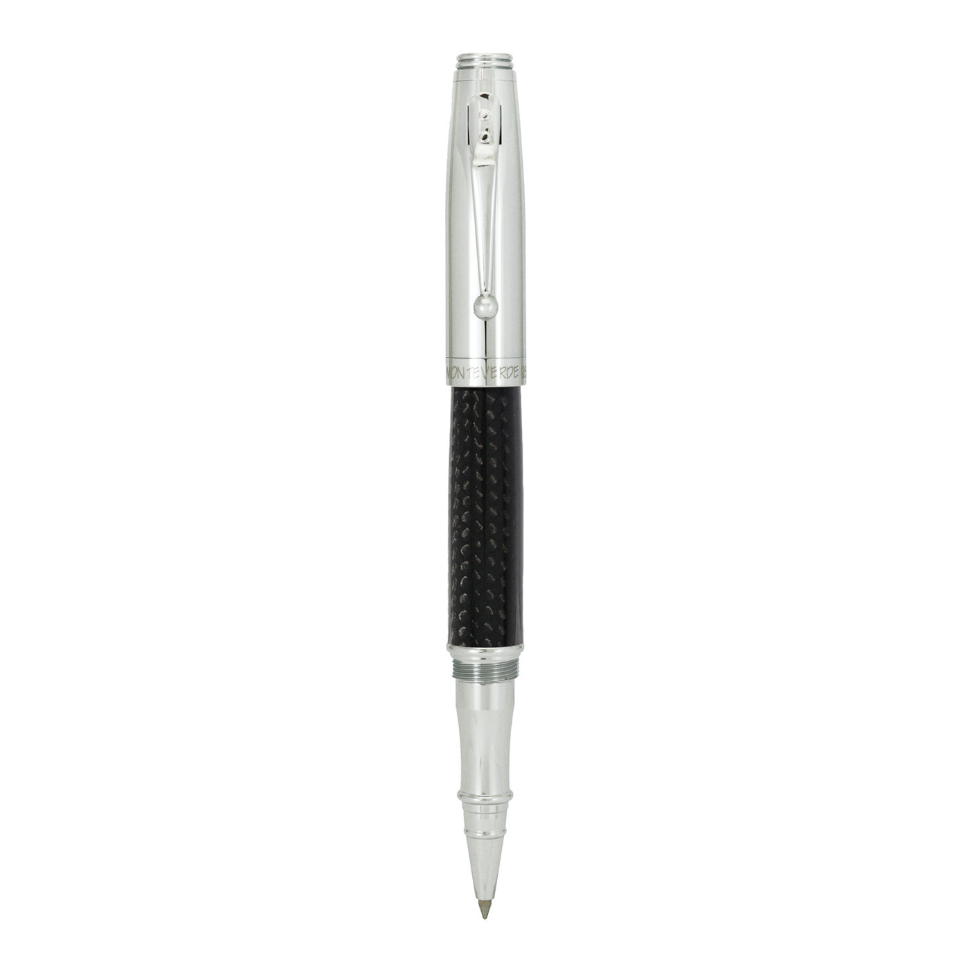 Monteverde Invincia Roller Ball Pen - Chrome & Carbon Fibre 2