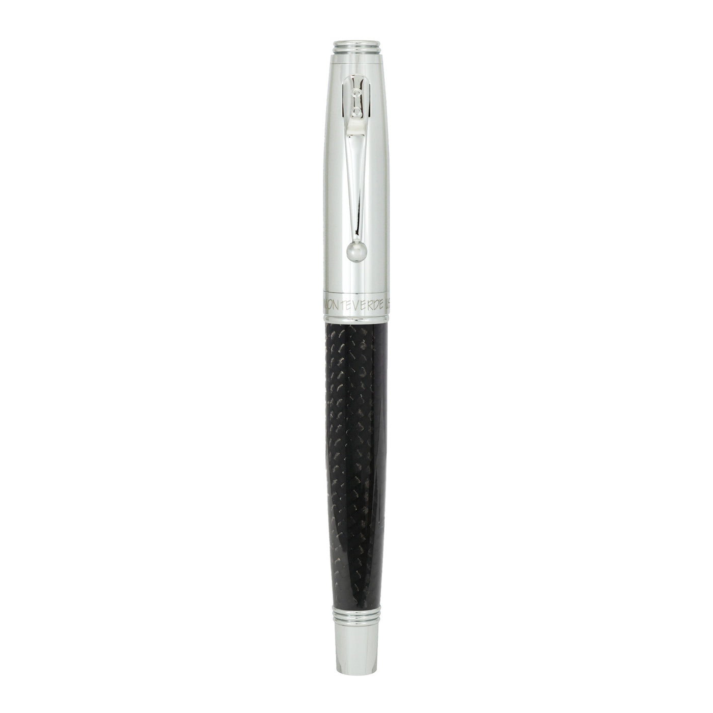 Monteverde Invincia Roller Ball Pen - Chrome & Carbon Fibre 4