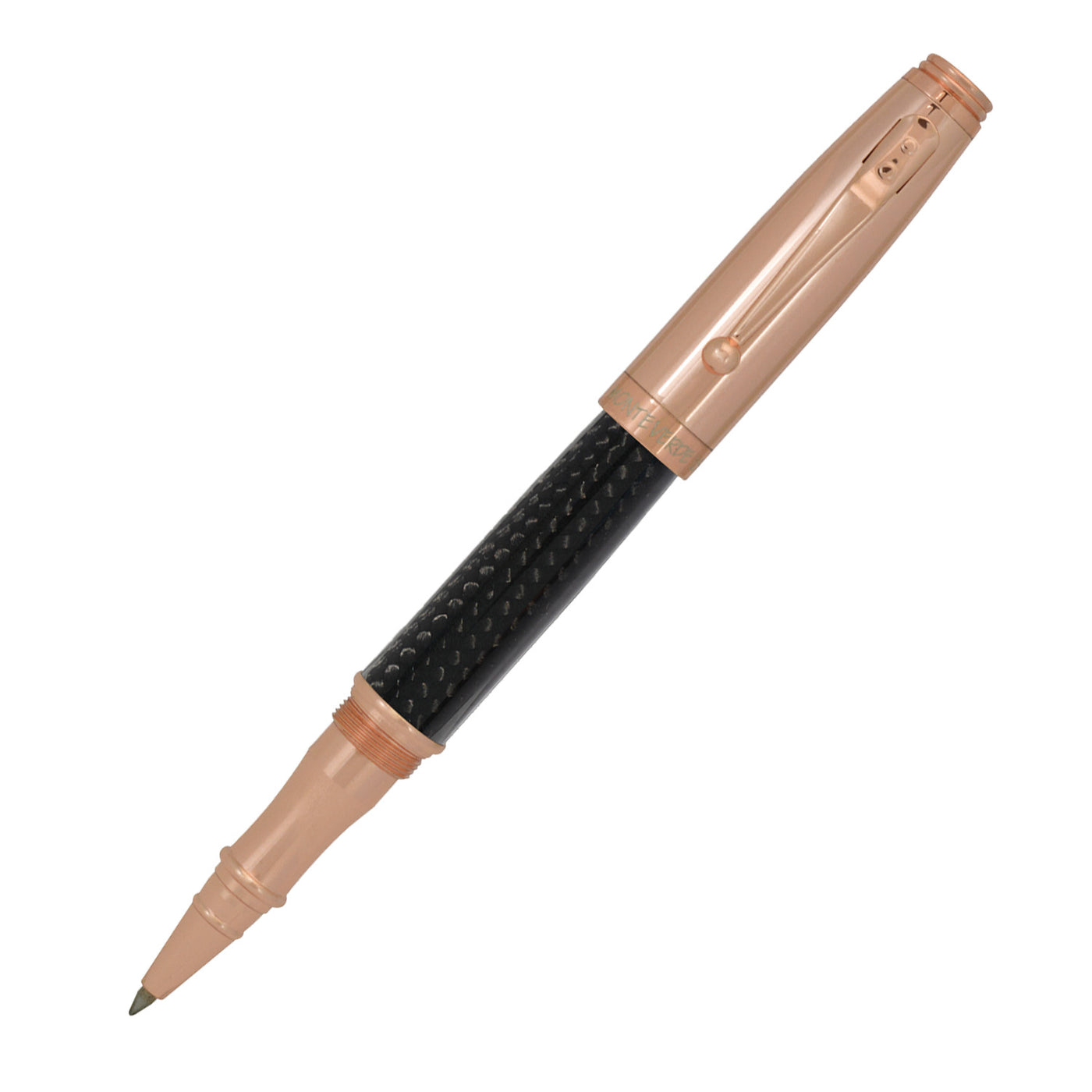  Monteverde Invincia Roller Ball Pen - Rosegold & Carbon Fibre 1