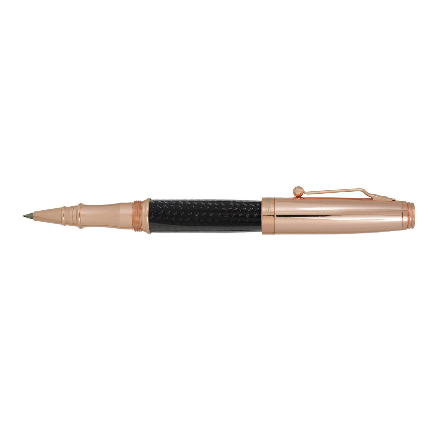  Monteverde Invincia Roller Ball Pen - Rosegold & Carbon Fibre 3